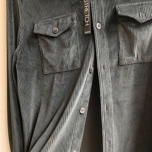 Alfani Black Button Up shirt Retail $140 - Picture 9 of 11